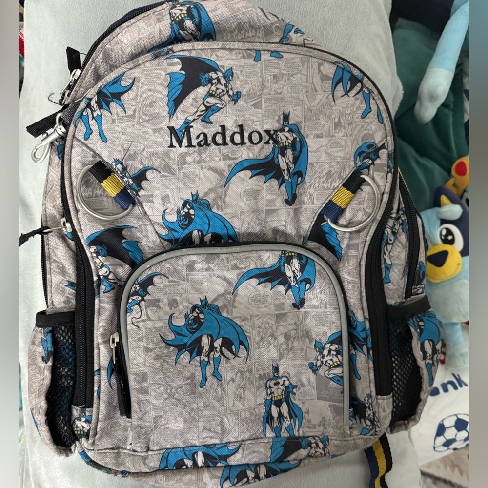Pottery Barn Batman Comic Print Backpack, “Maddox”